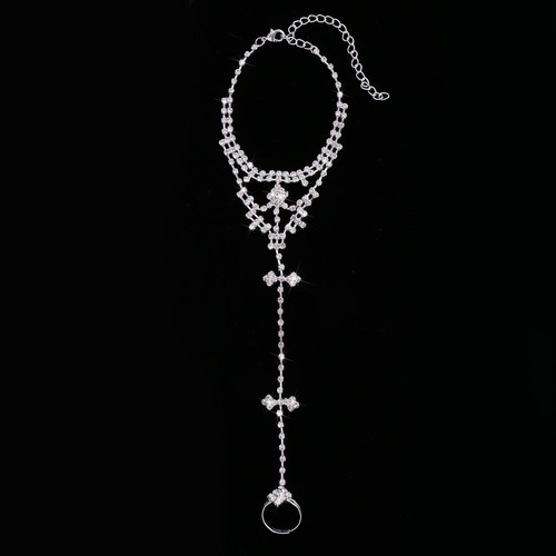 _ 2 Charm Woman Attached Over Toe Esclavo Tobillera
