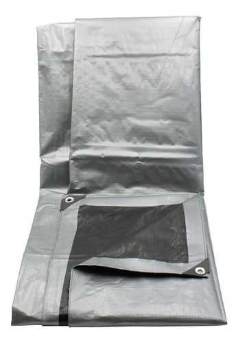 Lona De Polietileno Uso Super Rudo Gris/negro 180 Gr 6x12 M
