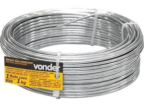 Arame Galvanizado Comercial Bwg 12 2,77 Mm Vonder