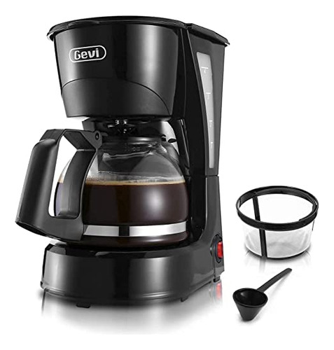 Gevi 4 Tazas Pequeña Cafetera, Máquina De Café Compacta Con