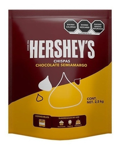 2.5 Kg Mini Kisses Hershey's Mini Semiamargo 