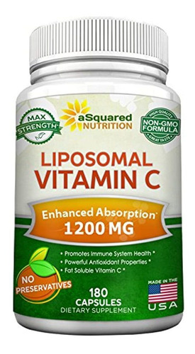 Vitamina Liposomal C - Suplemento 1200mg - 180 Cápsulas