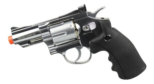 Revolver 38 Airgun Rossi Wingun Cromado 708s 2.5 Co2 4.5mm
