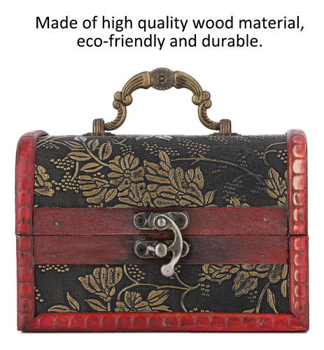 Almacenamiento De Joyas Cuadradas Vintage De Madera, Hecho A