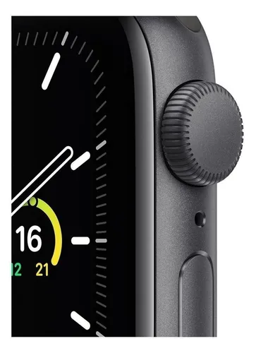 Apple Watch SE (GPS, 1.575") - Caja de aluminio color gris espacial - Correa deportiva Negra