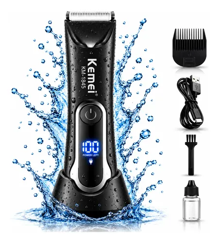 Aparador Pelos Corpo Prova D'água Barbeador Sem Fio Unissex Preto 127/220v