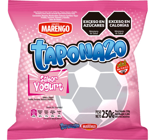 Caramelos Masticables Yogurt Frut Taponazo Marengo 6 X 250 G