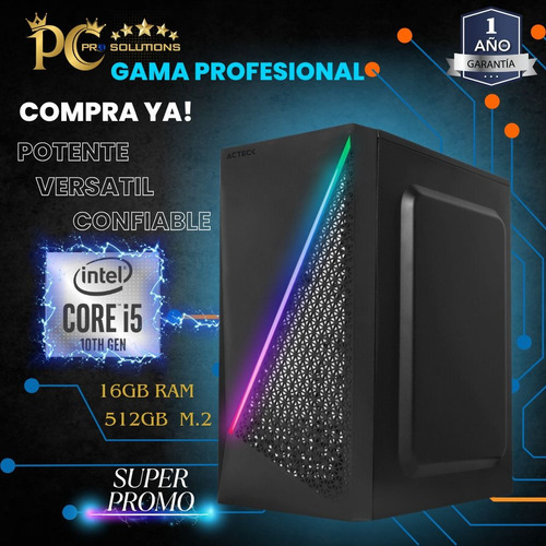 Pc Cpu De Escritorio Intel I5 10gen 16gb,512gb,profesional