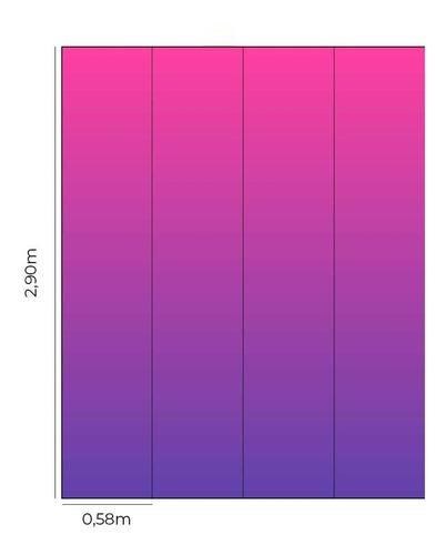 Imagem 3 de 5 de Papel De Parede Adesivo Degradê Rosa E Roxo N05170