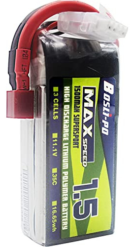 Batería Lipo Bosli-po 11.1v 1500mah 35c 3s Potencia Alta