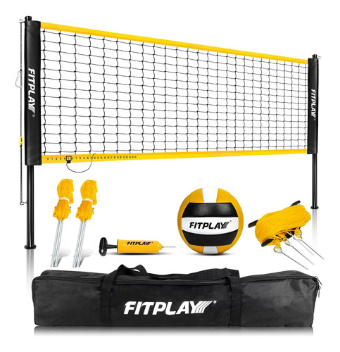 Fitplay Red De Voleibol Portatil Para Exteriores Sistema De