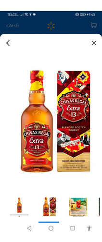 Chivas Regal 13 Años Jerez Whisky Bourbon 700ml Botella