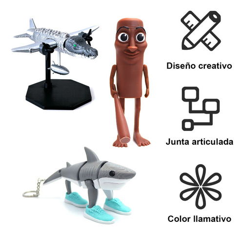 Muñecos Meme Tung Tung Sahur+bombardino Cocodrilo+tralalero Azul