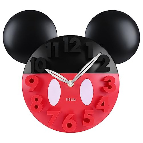 Reloj De Pared Concepto De Mickey Mouse, Números 3d, M...