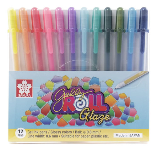 Sakura Gelly Roll Glaze Pack De 12 Bolígrafos En Colores Var