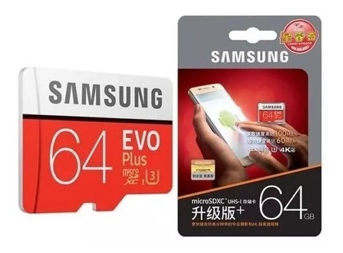 Adaptador SD de tamaño completo Genuine SAMSUNG Evo Plus 64GB Micro SD Tarjeta de memoria SDXC