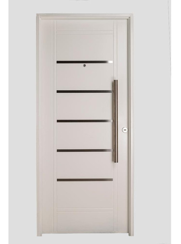 Puerta Chapa D/faz Modelo 2410 Ldo Barral Recto Color Blanca