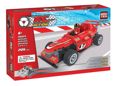 Rc Action Red Racing Car Brictek Remote Control Toptoys 