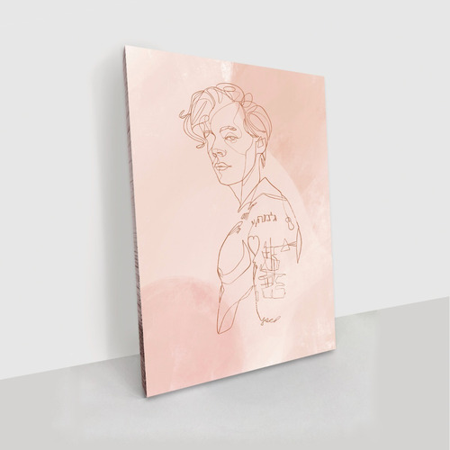 Cuadro Decorativo Canvas Harry Styles One Direction 40x30 Cm Color HARRY STYLES ROSA