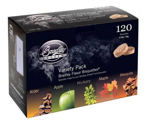 Bradley Smokerss Bisquettes, Galletas Variedad De 5 Sabores,