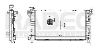 Radiador Chrysler Town Country 1998-1999 V6 2.4/3.8lts Aut