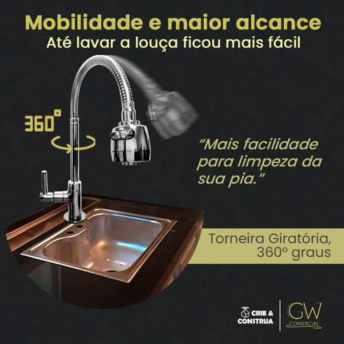 Grifo Gourmet Para Fregadero, Mesa De Cocina, Encimera De Lu