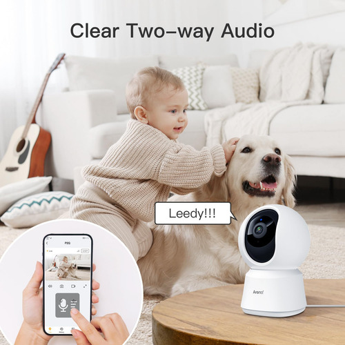 Câmera De Segurança Arenti 4mp Wifi 5ghz Interna Com Detecçã