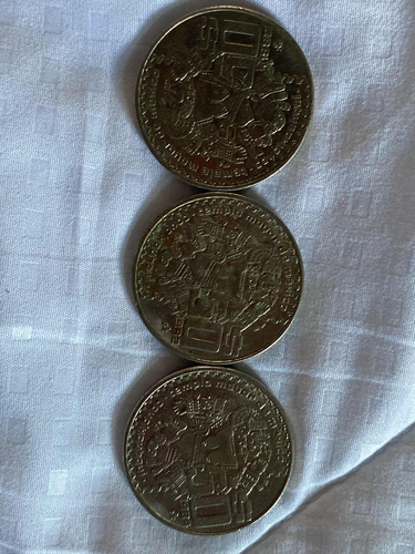 3 Monedas De 50 Pesos De 1984