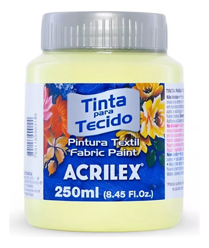 Tinta Tecido Fosca 250ml Amarelo Bebe Acrilex
