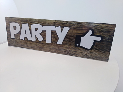 Imagen 5 de 10 de Cartel De Señalizacion Para Fiestas De Madera Personalizados