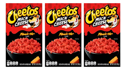 Cheetos Macarrones Mac 'n Cheese Flamin' Hot 160g 3 Pack