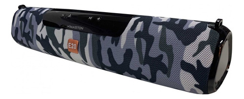 Alto-falante H'maston E-20 portátil com bluetooth camuflado cinza 