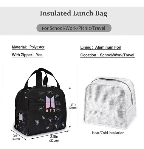 Bolsa De Almuerzo Student Bts Con Estuche Para Lápices Para