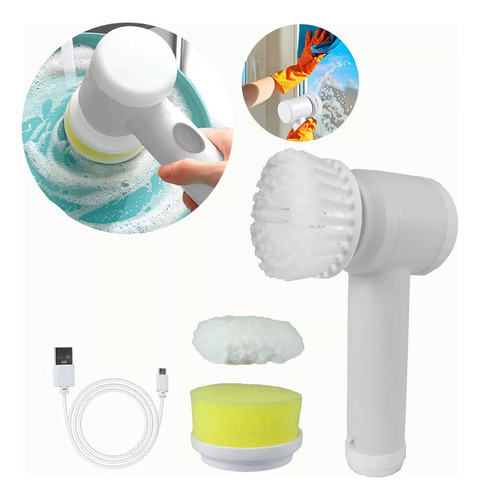 Cepillo Lavavajillas Eléctrico Para Cocina Y Baño Recargable