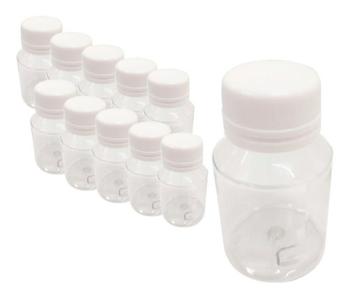 Envases Plasticos Pet Con Tapa Precinto De 50 Cc Pack X 10