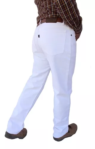 Yeuyyben Pantalones de mezclilla blancos para hombre, Blanco, 30 :  : Ropa, Zapatos y Accesorios