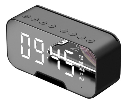 Reloj Despertador Espejado Multifuncion C/bluetooth//speaker
