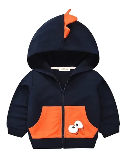 Buzo Capota 3d Ni o Capota Ojos Naranja Algod n Hoodie