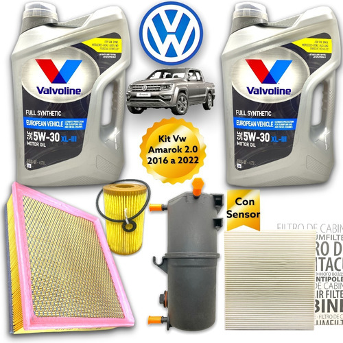 Kit Service Amarok 2.0 2016 A 2022 Aceite 5w30 + 4 Filtros