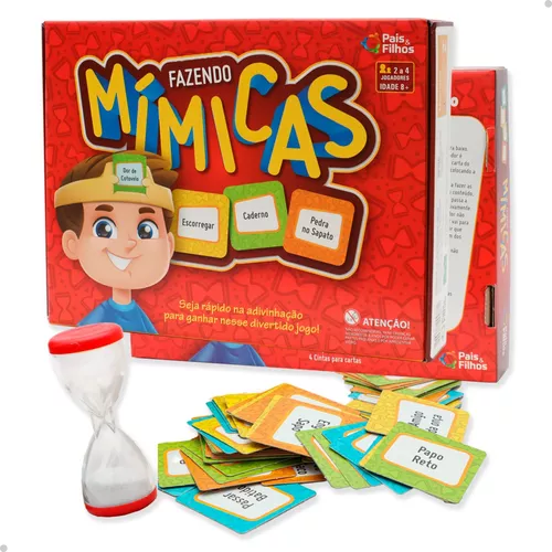 Jogo de Tabuleiro Infantil Fazendo Mimicas Original- Pais e Filhos para  Crianças e Adolescente jogo familiar jogo didatico para jogar em dupla