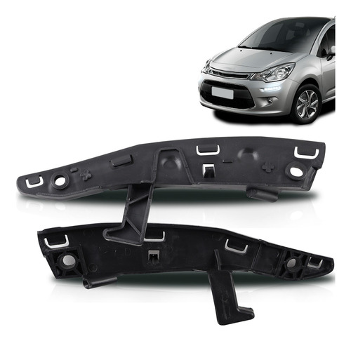 Par Suporte Guia Parachoque Citroen C3 13 14 15 16