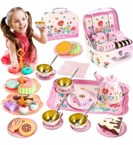 Set De Té Shylizard Para Niñas, Juguetes Para Niños Para Niñ