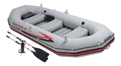 Imagen 1 de 3 de Bote Inflable Marine 4 Intex Con Inflador Y Remos