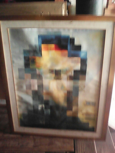 Cuadro De Madera Con Lámina Retrato De Lincoln 98 X 78 Cm