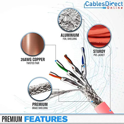 Cables Direct Online Cat8, Conector Sftp Ethernet C, 0,5 Pie