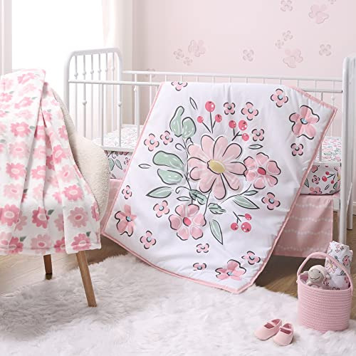 Juego De Cama De Cuna Floral Para Niñas