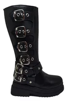 Comprar Borcegos Nenas\u002Fdama Hebilla Bota Plataforma Caña Alta 27 A34