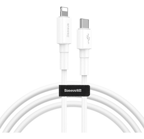 Cable Lightning USB-C P/ iPhone Turbo Pd 18 W 1 m Blanco Baseus