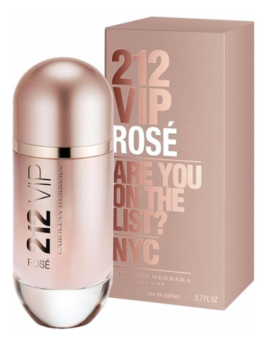 Perfume Original 212 Vip Rose Carolina Herrera Dama 80ml