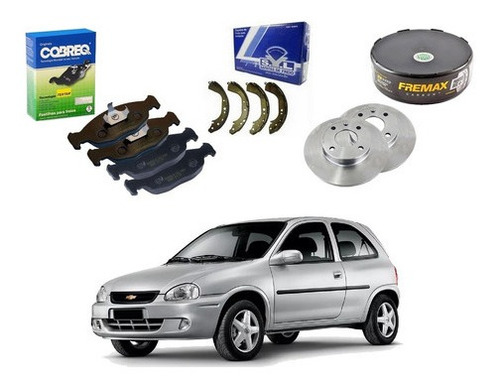 Kit Sapata Disco Pastilha Freio Syl Chevrolet Corsa 1.4 2000